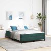 vidaXL Lit &agrave; ressorts avec matelas Vert fonc&eacute; 140 x 190 cm tissu
