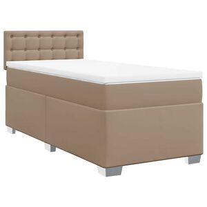 vidaXL Sommier &agrave; lattes de lit avec matelas Cappuccino 90x200 cm