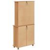 vidaXL Hutch ASKIM Cire de Miel 91 x 40 x 200,5 cm Bois de pin massif