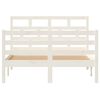 vidaXL Cadre de lit sans matelas blanc bois massif 120x200 cm
