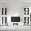 vidaXL Ensemble meuble TV FLORIN Blanc brillant Bois d'ing&eacute;nierie