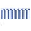 vidaXL Auvent automatique store LED capteur de vent 3x2,5 m Bleu/blanc