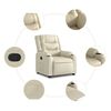 vidaXL Fauteuil inclinable Crème Similicuir