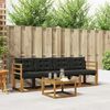 vidaXL Ensemble de canap&eacute;s d'ext&eacute;rieur 5 pcs Naturel et Noir