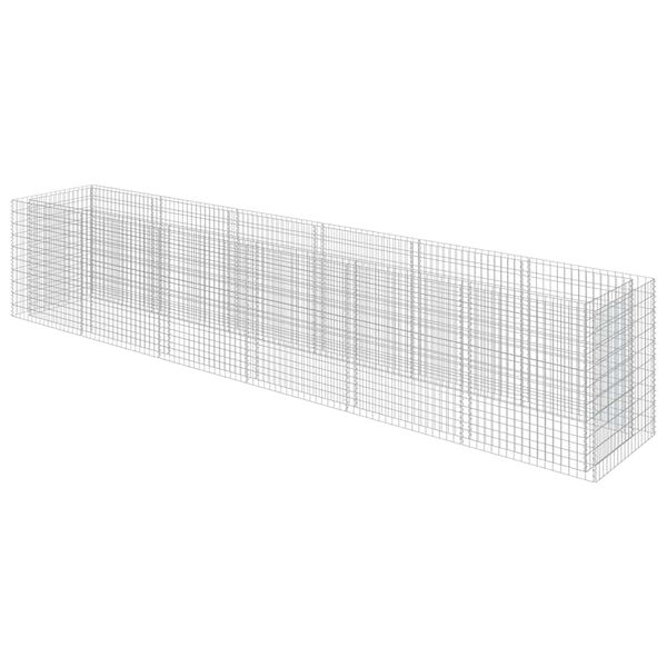 vidaXL Lit sur&eacute;lev&eacute; &agrave; gabion Acier galvanis&eacute; 540x90x100 cm