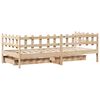 vidaXL Lit de jour avec tiroirs sans matelas 90x200 cm bois massif