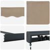 vidaXL Auvent R&eacute;tractable Beige 350 x 250 cm Tissu et M&eacute;tal