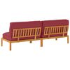 vidaXL Ensemble de Canap&eacute;s avec coussin Uni Bordeaux 240 x 80 x 69 cm
