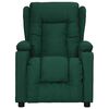 vidaXL Fauteuil &eacute;lectrique de massage Vert fonc&eacute; Tissu