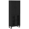 vidaXL Haut Armoire 2 pcs Ch&ecirc;ne noir 69,5 x 34 x 180 cm