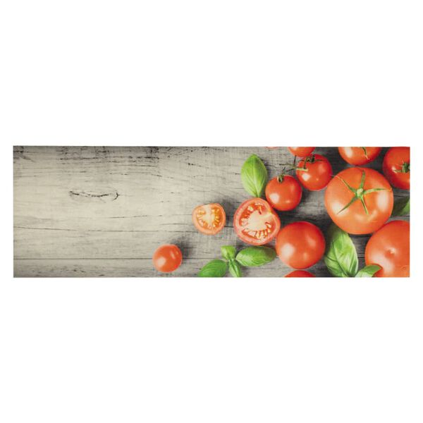 vidaXL Tapis de cuisine lavable impression de tomates 60x180cm velours