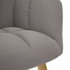 vidaXL Chaise de relaxation avec repose-pied Taupe Tissu
