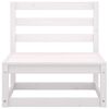 vidaXL Salon de jardin 11 pcs Blanc Bois de pin massif