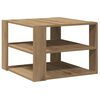 vidaXL Table basse ch&ecirc;ne artisanal 58x58x40 cm bois d'ing&eacute;nierie