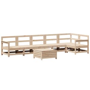 vidaXL Salon de jardin 7 pcs bois de pin massif