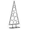 vidaXL Arbre de No&euml;l en m&eacute;tal pour d&eacute;coration noir 90 cm