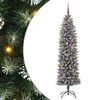 vidaXL Arbre de No&euml;l artificiel slim Vert et blanc 180 cm