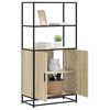 vidaXL Buffet haut chêne sonoma 68x35x139 cm bois d'ingénierie métal