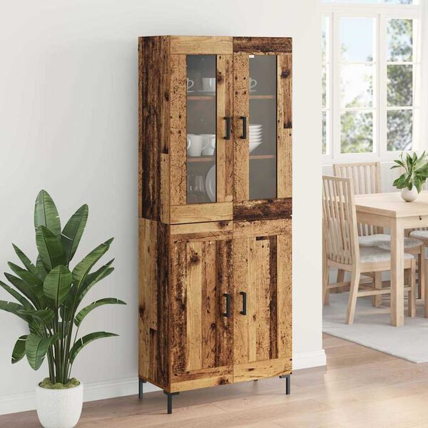 vidaXL Haut Armoire 2 pcs Bois ancien Bois d'ing&eacute;nierie