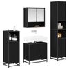vidaXL Ensemble de mobilier de salle de bain 4 pcs Ch&ecirc;ne noir