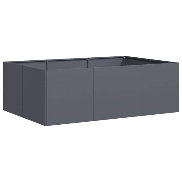 vidaXL Jardini&egrave;re anthracite 120x80x40 cm acier