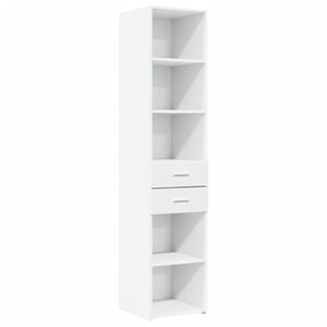 vidaXL Buffet haut blanc 40x42,5x185 cm bois d'ing&eacute;nierie