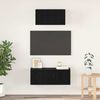 vidaXL Ensemble meuble TV 2 pcs Ch&ecirc;ne noir Bois d'ing&eacute;nierie