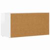 vidaXL Meuble TV Blanc brillant 80 x 35 x 40 cm Bois d'ing&eacute;nierie
