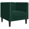 vidaXL Ensemble de canapé Chesterfield et traversins 3 pcs vert foncé
