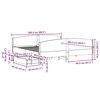 vidaXL Cadre de lit sans matelas cire marron 200x200cm bois pin massif