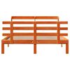 vidaXL Cadre de lit et tête de lit sans matelas cire marron 135x190 cm
