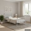 vidaXL Cadre de lit sans matelas blanc métal 100x200 cm