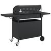 vidaXL Barbecue gril à gaz avec 7 brûleurs noir acier enduit de poudre