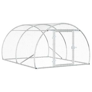 vidaXL Poulailler Argent&eacute; 200 x 150 x 100 cm Acier galvanis&eacute;