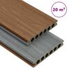 vidaXL Panneaux de terrasse et accessoires WPC Marron/gris 20 m&sup2; 4 m