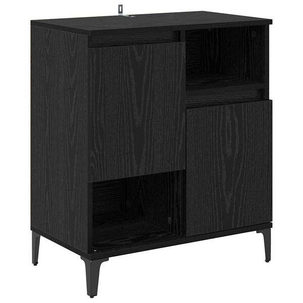vidaXL Buffet Ch&ecirc;ne noir 60 x 35 x 70 cm Bois d'ing&eacute;nierie