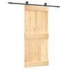 vidaXL Porte coulissante et kit de quincaillerie 90x210 cm pin massif