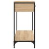vidaXL Table console ch&ecirc;ne sonoma 75x34,5x75 cm bois d'ing&eacute;nierie