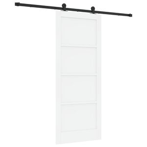 vidaXL Porte coulissante ORKDAL 83 x 202 cm Bois de pin massif Blanc