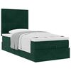vidaXL Cadre de lit ottoman avec matelas vert fonc&eacute; 80x200 cm velours
