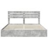 vidaXL Lit de Rangement Gris b&eacute;ton 200 x 200 cm Bois d'ing&eacute;nierie