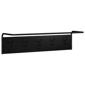 vidaXL Porte-manteau Ch&ecirc;ne noir 100 x 30 x 25 cm Bois d'ing&eacute;nierie