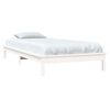 vidaXL Cadre de lit sans matelas blanc 90x200 cm bois massif