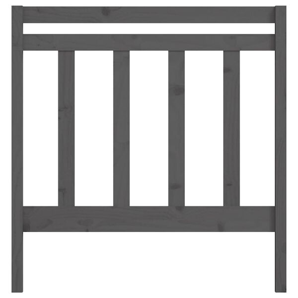 vidaXL T&ecirc;te de lit Gris 96x4x100 cm Bois massif de pin