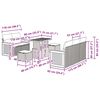 vidaXL Ensemble de canap&eacute; de jardin avec coussin 10 pcs Gris polyrotin