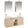 vidaXL Ensemble d'armoire de salle de bain 5 pcs Ch&ecirc;ne Sonoma