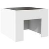 vidaXL Table de chevet avec LED infini blanc 40x40x30 cm