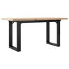 vidaXL Table basse cadre en O 90x40x45,5cm bois de pin massif et acier