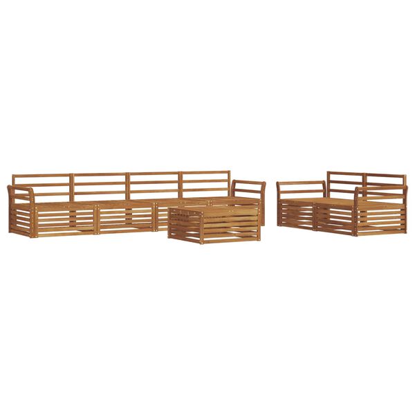 vidaXL Ensemble de canap&eacute;s d'ext&eacute;rieur 7 pcs Naturel