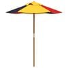 vidaXL Table de pique-nique pour 4 enfants avec parasol bois de sapin